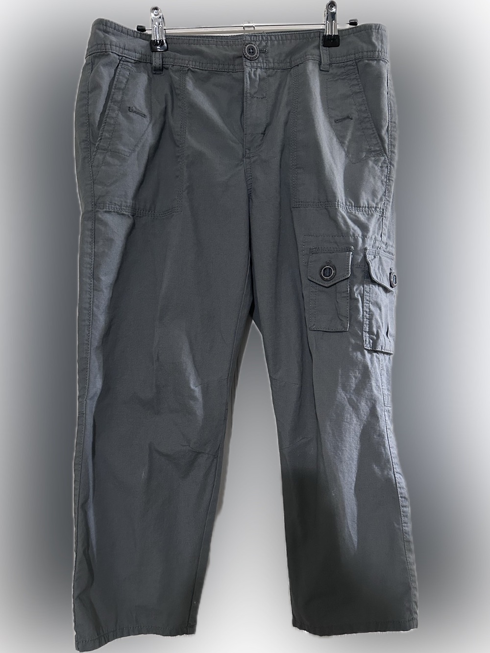 Eddie Bauer Gray Cropped Pants - Utility